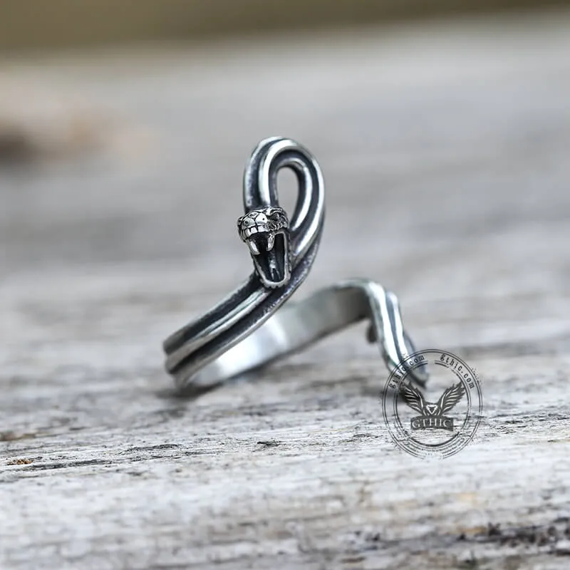 Fighting Snake Stainless Steel Animal Ring sold by GTHIC product image thumbnail 4