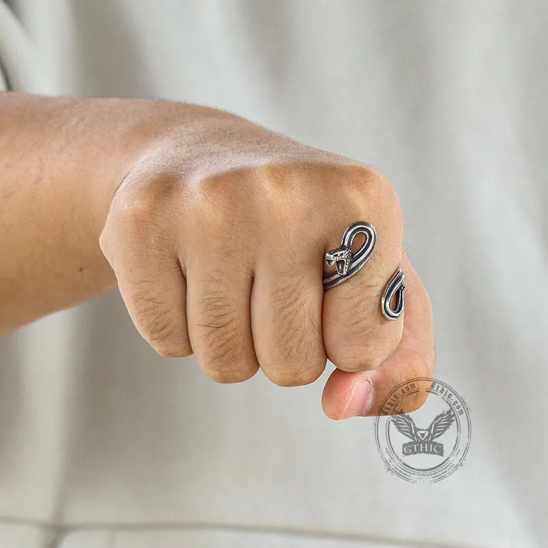 Fighting Snake Stainless Steel Animal Ring sold by GTHIC product image thumbnail 2