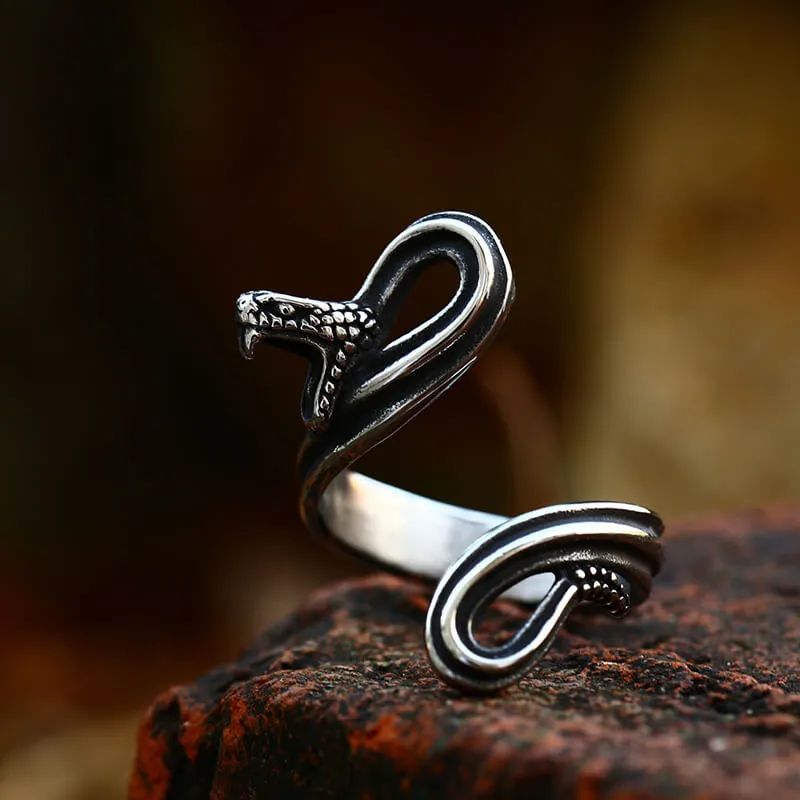 Fighting Snake Stainless Steel Animal Ring sold by GTHIC