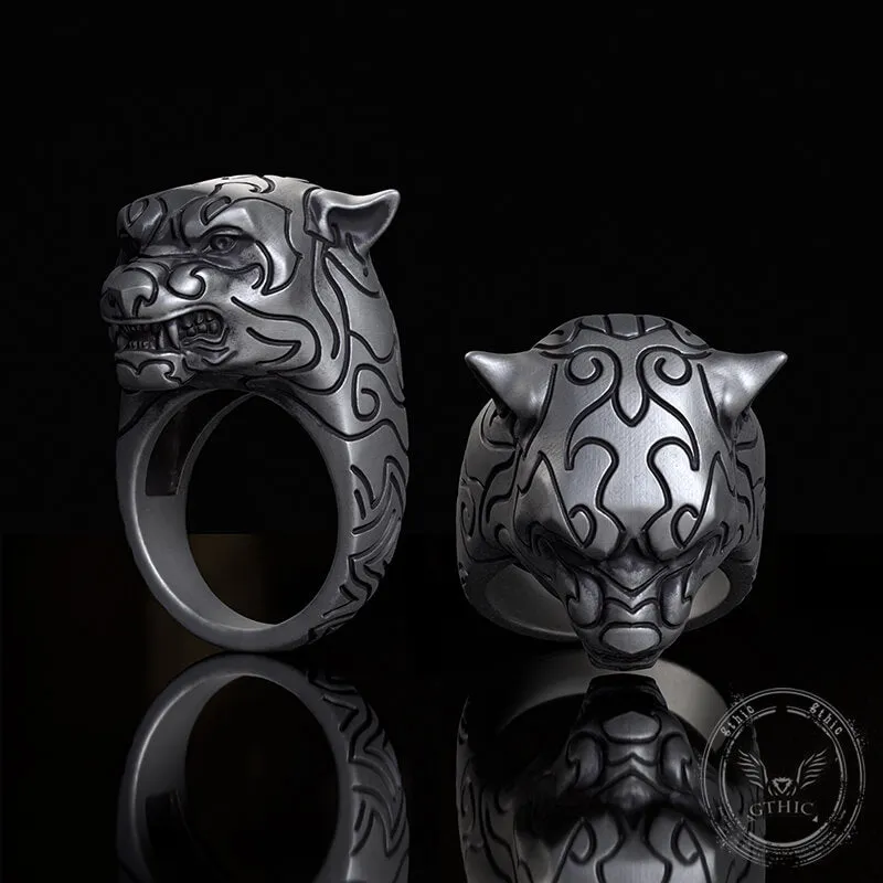 Fierce Panther Sterling Silver Animal Ring sold by GTHIC