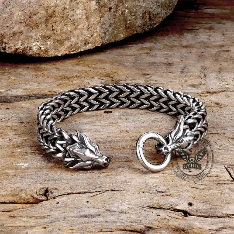 Vintage Dragon Head Stainless Steel Bracelet sold by GTHIC
