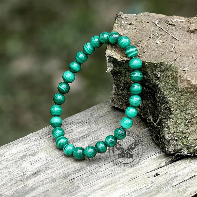 Vintage Malachite Beads Adjustable Bracelet sold by GTHIC product image thumbnail 4