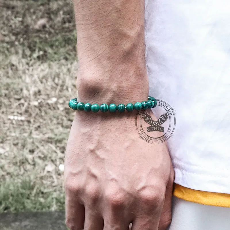 Vintage Malachite Beads Adjustable Bracelet sold by GTHIC product image thumbnail 2