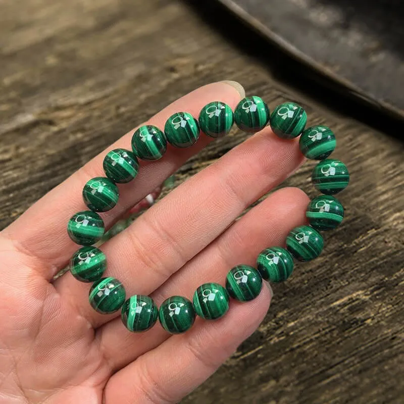 Vintage Malachite Beads Adjustable Bracelet sold by GTHIC product image thumbnail 5