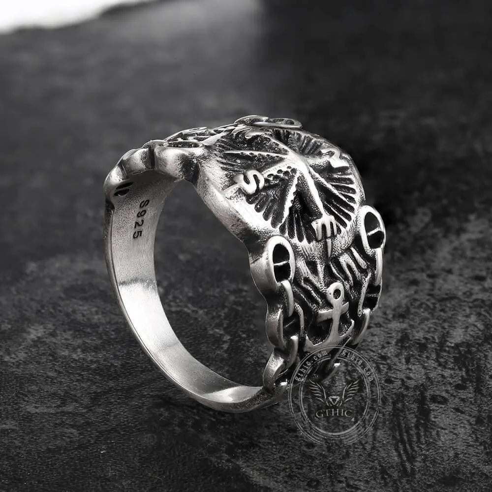 Vintage Northern Pirate Compass Sterling Silver Marine Ring sold by GTHIC product image thumbnail 3