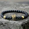 Diamond Crown Stainless Steel Bead Bracelet sold by GTHIC