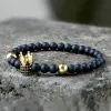 Diamond Crown Stainless Steel Bead Bracelet sold by GTHIC
