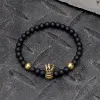 Diamond Crown Stainless Steel Bead Bracelet sold by GTHIC