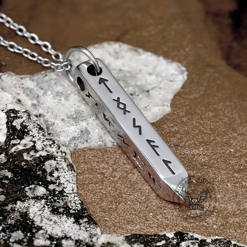 Viking Runes Geometric Stainless Steel Pendant sold by GTHIC product image thumbnail 5