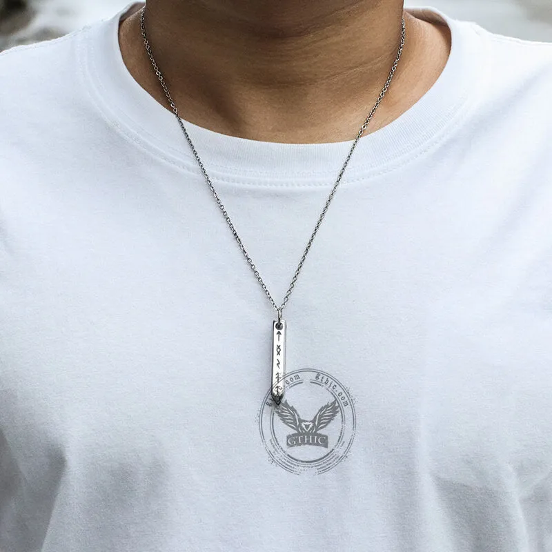 Viking Runes Geometric Stainless Steel Pendant sold by GTHIC product image thumbnail 2