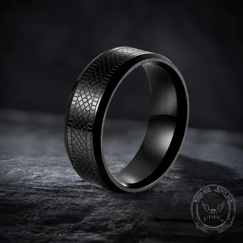 Snake Scale Pattern Stainless Steel Band Ring sold by GTHIC product image thumbnail 4