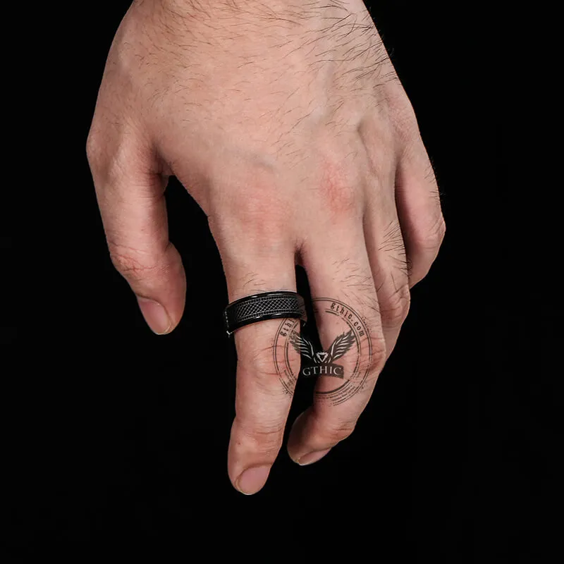 Snake Scale Pattern Stainless Steel Band Ring sold by GTHIC product image thumbnail 2