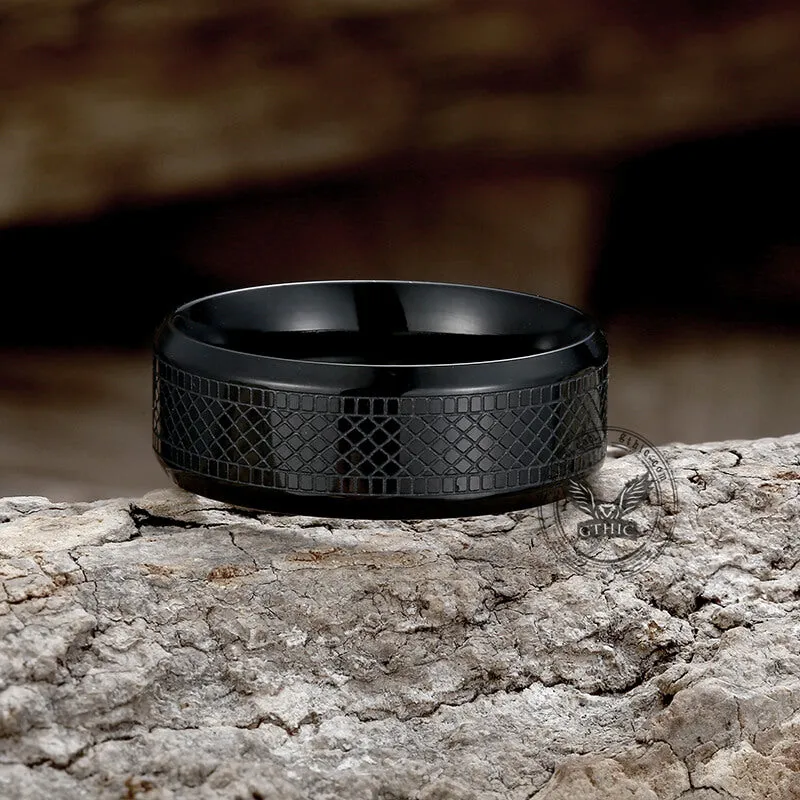 Snake Scale Pattern Stainless Steel Band Ring sold by GTHIC product image thumbnail 3