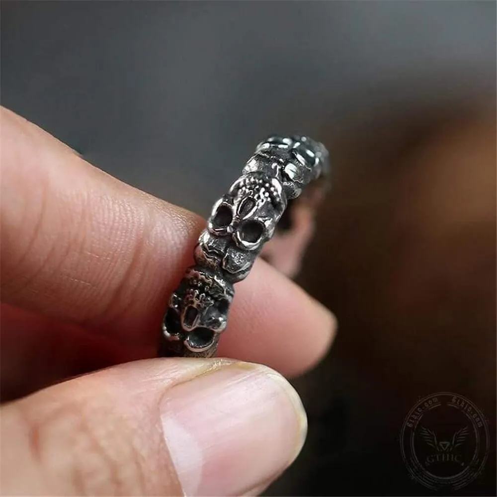 Surrounded Stainless Steel Skull Ring sold by GTHIC product image thumbnail 2