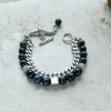Green Tiger Eye Stainless Steel Bracelet sold by GTHIC
