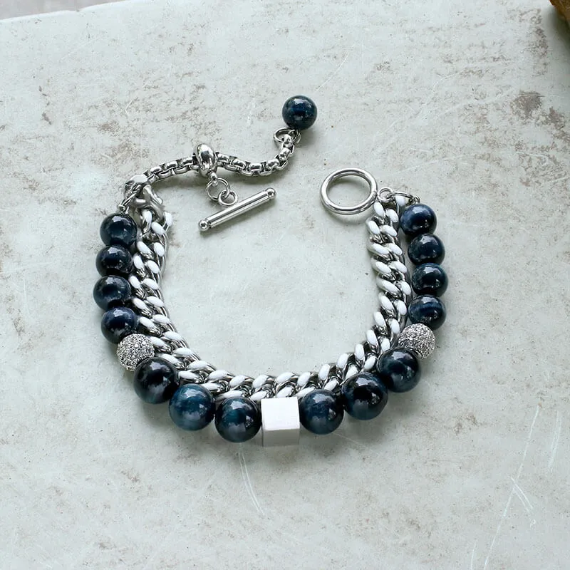 Green Tiger Eye Stainless Steel Bracelet sold by GTHIC product image thumbnail 3