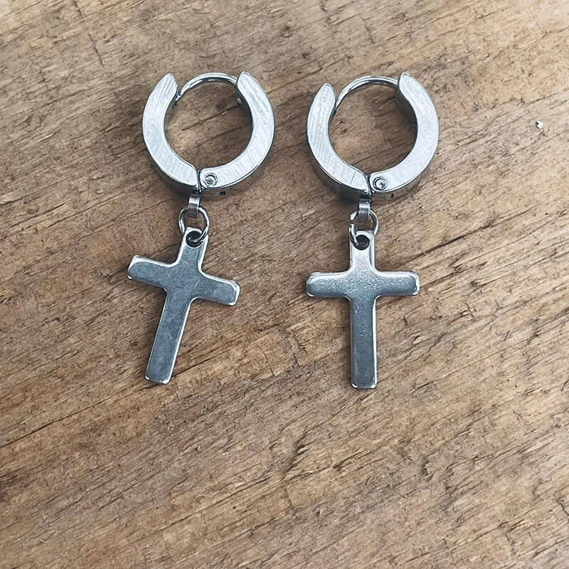 Geometric Stainless Steel Hoop Earrings sold by GTHIC product image thumbnail 2