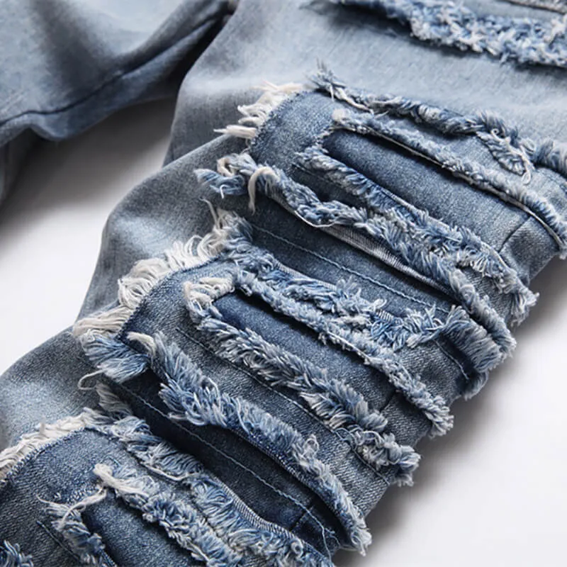 Vintage Skinny Ripped Patch Cotton Pants sold by GTHIC product image thumbnail 4