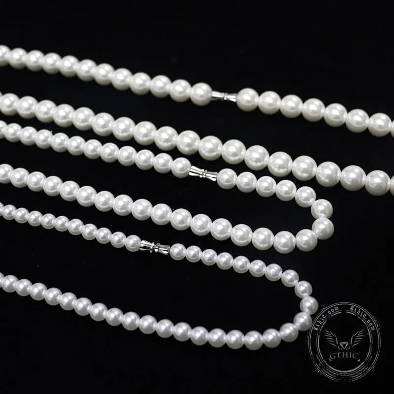 GTHIC Minimalist Hip Hop Pearl Necklace sold by GTHIC product image thumbnail 5