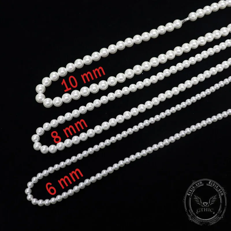 GTHIC Minimalist Hip Hop Pearl Necklace sold by GTHIC product image thumbnail 3