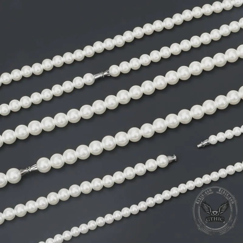 GTHIC Minimalist Hip Hop Pearl Necklace sold by GTHIC product image thumbnail 4