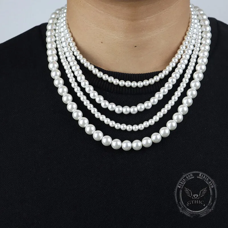 GTHIC Minimalist Hip Hop Pearl Necklace sold by GTHIC