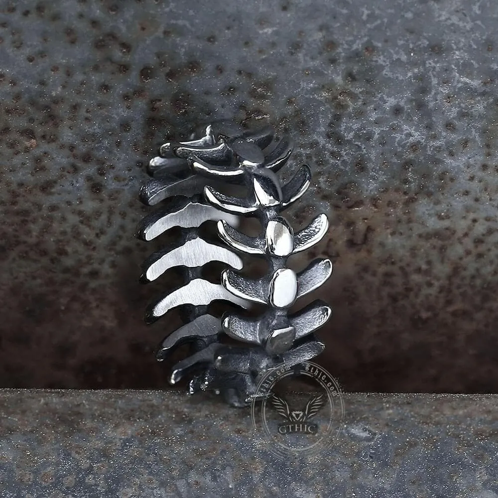 Fishbone Stainless Steel Vertebrae Ring sold by GTHIC product image thumbnail 4