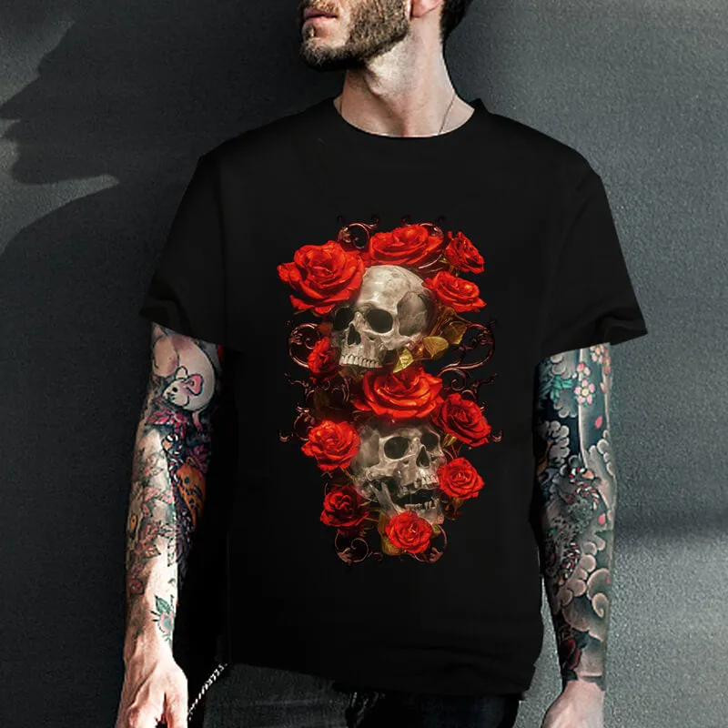 Passionate Life Cotton Skull T-shirt sold by GTHIC product image thumbnail 2