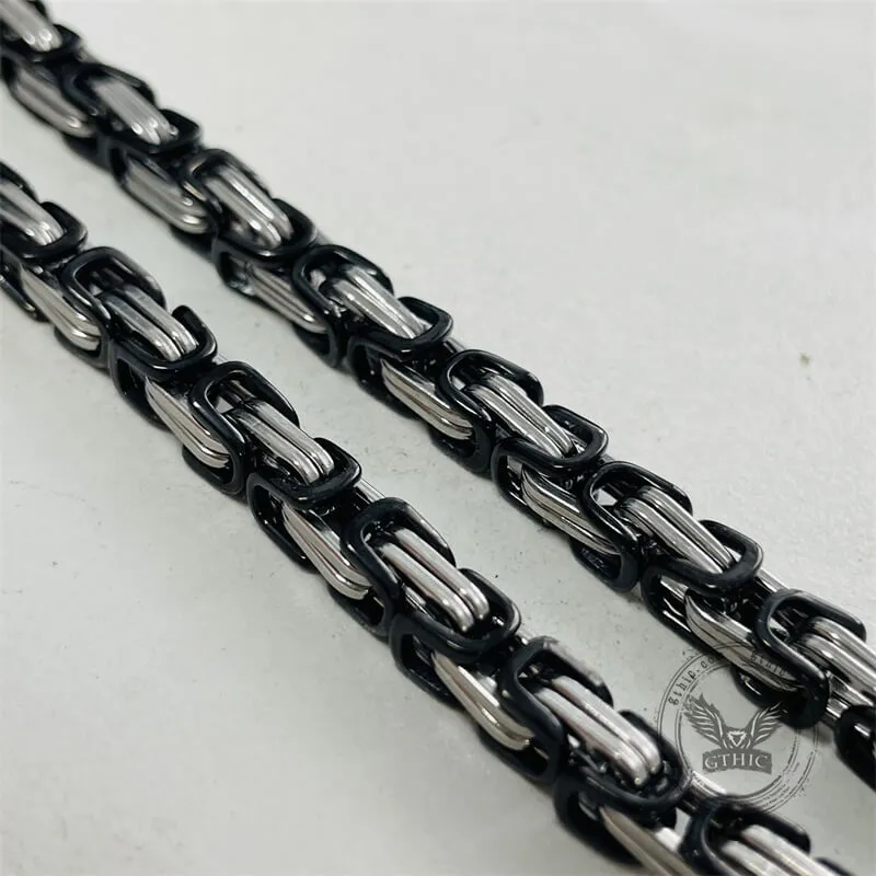 Flat Byzantine Chain Stainless Steel Necklace sold by GTHIC product image thumbnail 3