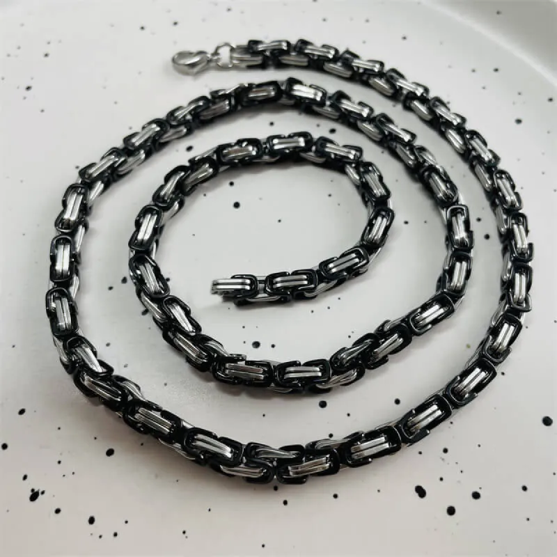 Flat Byzantine Chain Stainless Steel Necklace sold by GTHIC