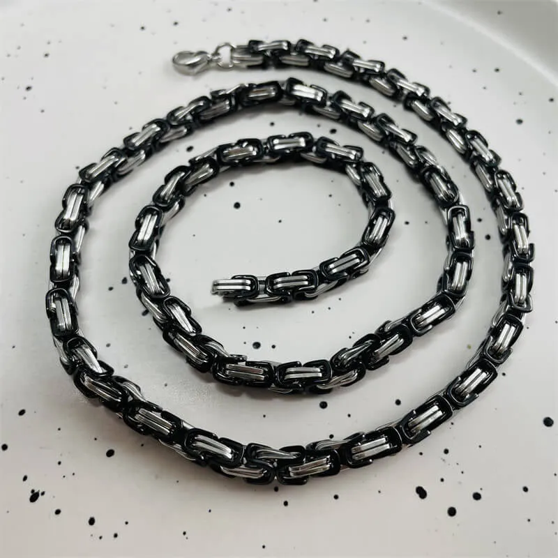 Flat Byzantine Chain Stainless Steel Necklace sold by GTHIC