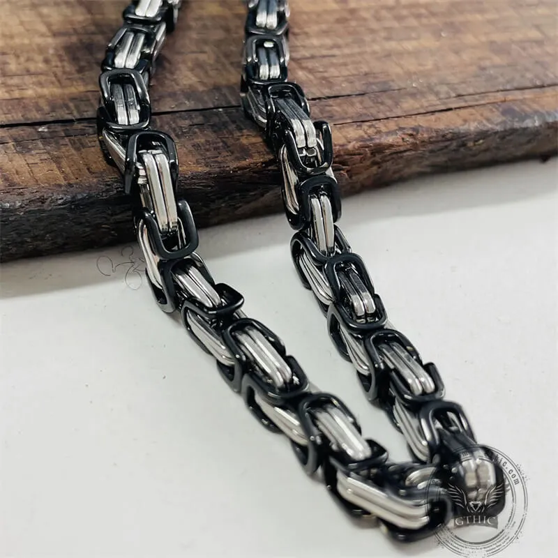 Flat Byzantine Chain Stainless Steel Necklace sold by GTHIC product image thumbnail 4