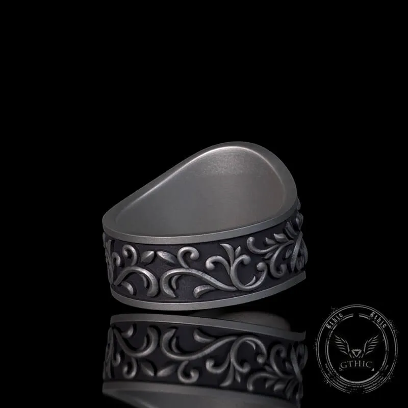 Floral Scrolls Phoenix Sterling Silver Ring sold by GTHIC product image thumbnail 5