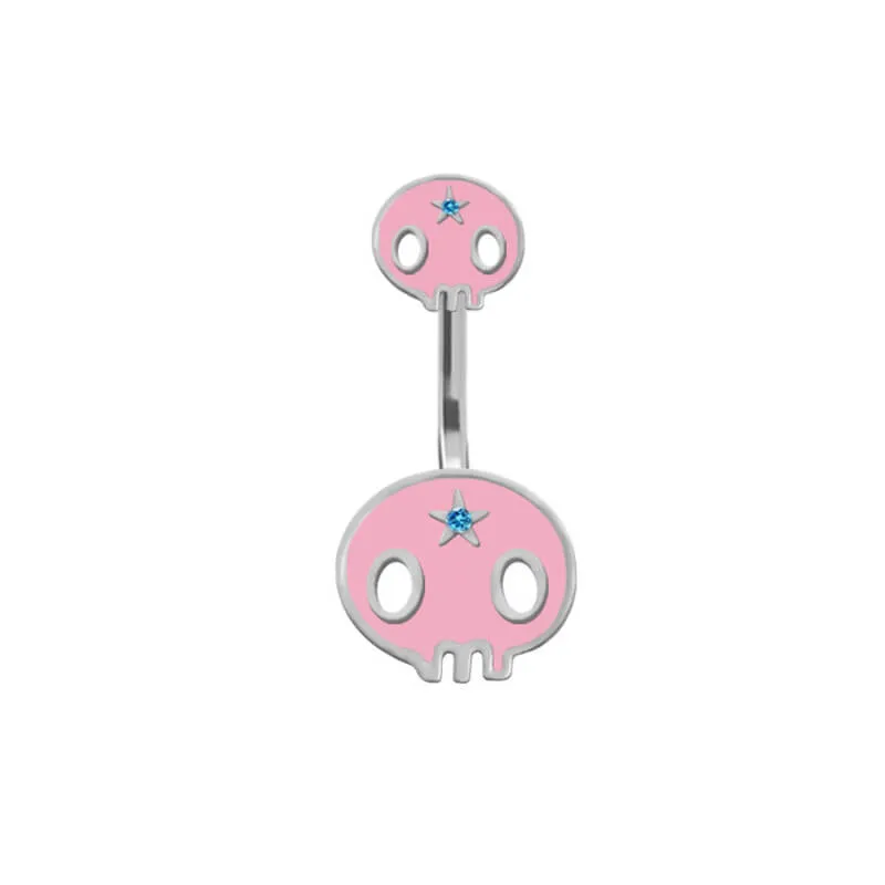 Punk Devil Lips Skull Zinc Belly Button Ring sold by GTHIC product image thumbnail 4