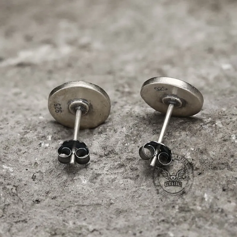 Pentacle Sterling Silver Stud Earrings sold by GTHIC product image thumbnail 3