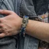 Indian Warrior Brass Skull Paracord Bracelet sold by GTHIC