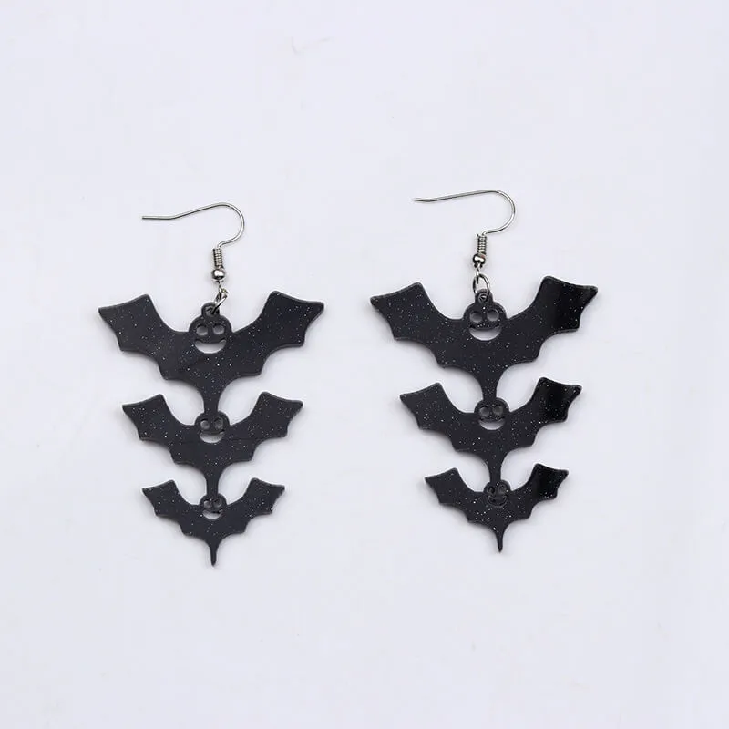 Black Bat Design Acrylic Earrings sold by GTHIC product image thumbnail 3