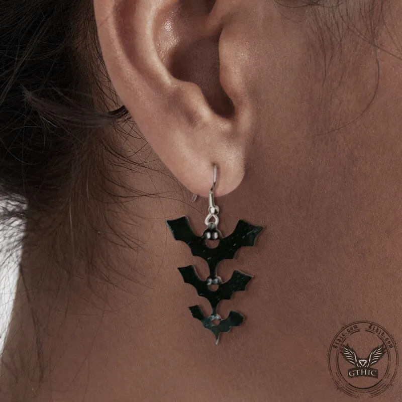 Black Bat Design Acrylic Earrings sold by GTHIC product image thumbnail 2