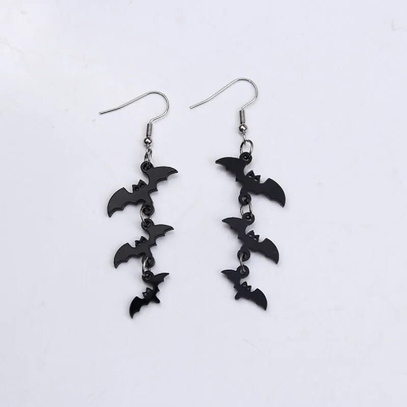 Black Bat Design Acrylic Earrings sold by GTHIC