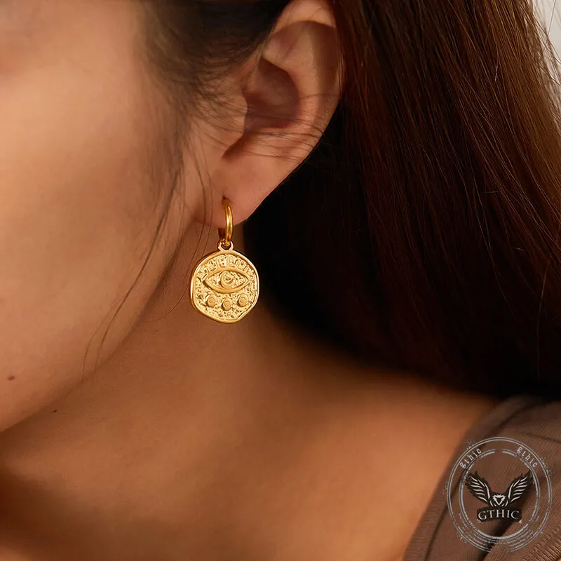 Gold Demon Eye Stainless Steel Vintage Earrings sold by GTHIC product image thumbnail 2