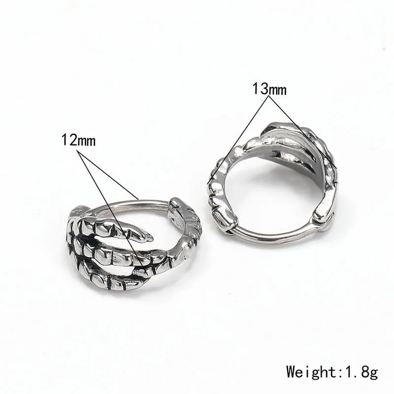 Punk Dragon Claw Stainless Steel Earrings sold by GTHIC product image thumbnail 5
