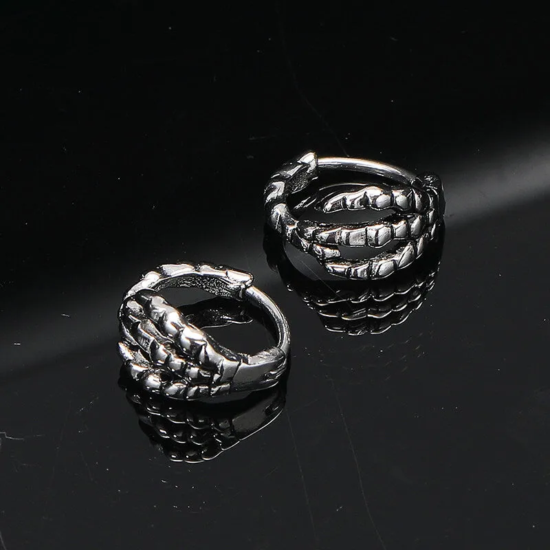 Punk Dragon Claw Stainless Steel Earrings sold by GTHIC