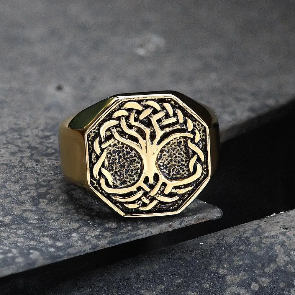 Classic Tree of Life Stainless Steel Viking Ring sold by GTHIC product image thumbnail 4