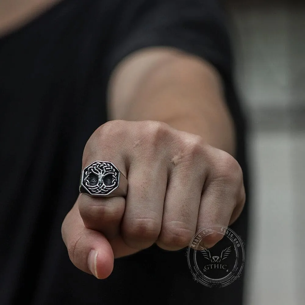 Classic Tree of Life Stainless Steel Viking Ring sold by GTHIC product image thumbnail 2