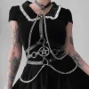 Punk Pentagram Metal Chain Harness Belt sold by GTHIC