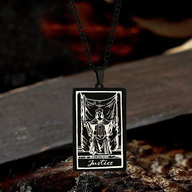 Justice Stainless Steel Tarot Necklace sold by GTHIC product image thumbnail 3