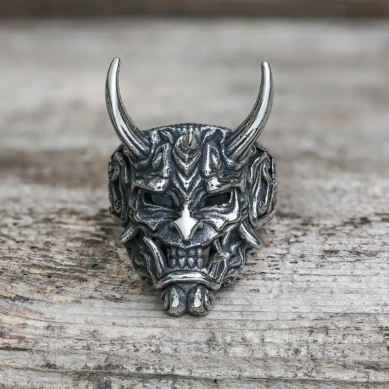 Vintage Oni Mask Stainless Steel Ring sold by GTHIC product image thumbnail 3