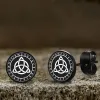 Viking Sigils Stainless Steel Stud Earrings sold by GTHIC
