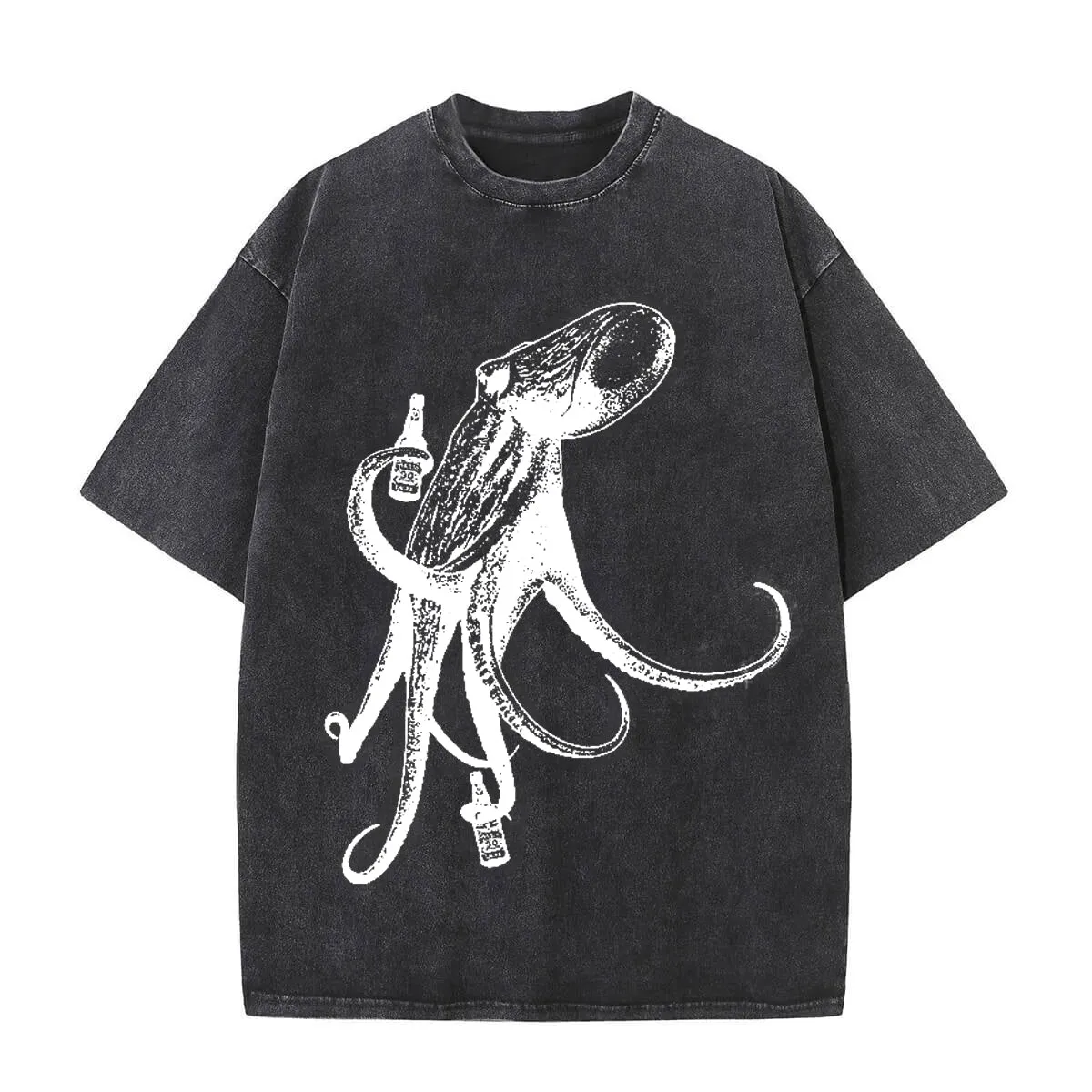 Vintage Washed Drinking Octopus T-shirt sold by GTHIC