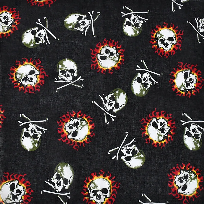 Fire Wings Print Cotton Skull Square Scarf sold by GTHIC product image thumbnail 2